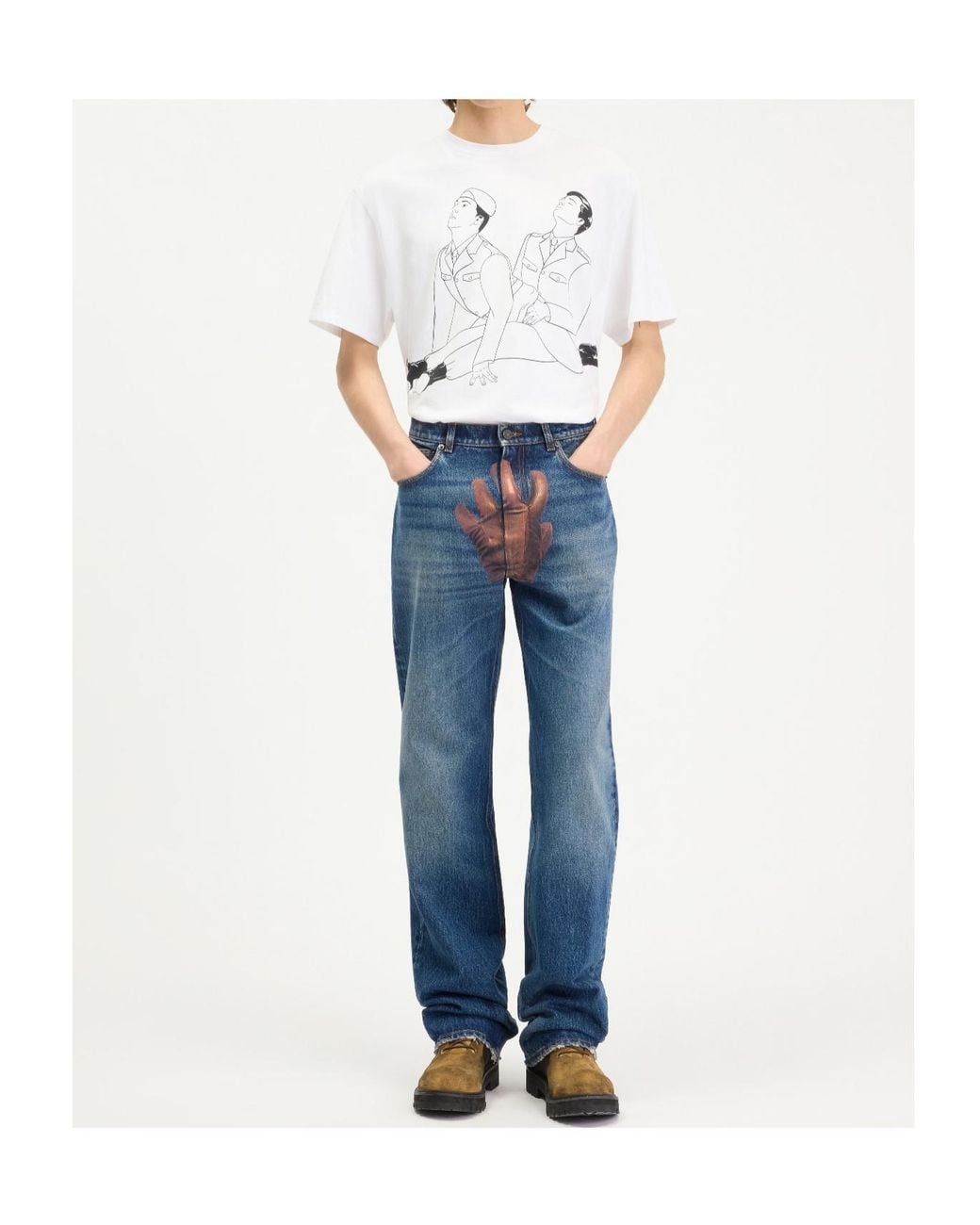 Jean Paul Gaultier White The Kamasutra Oversized T-Shirt for men
