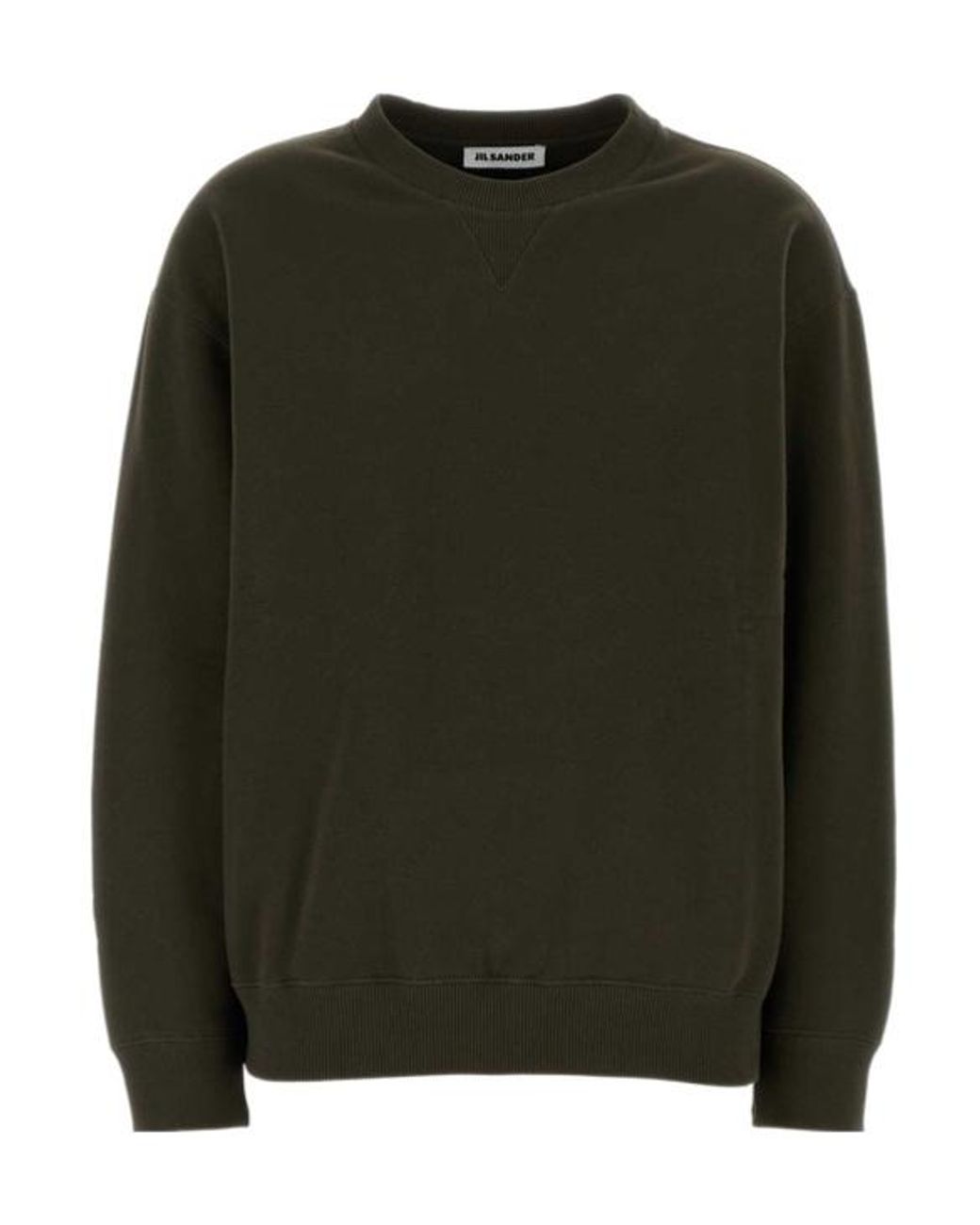 Jil Sander Green Crew Neck Long Sleeve Sweatshirt