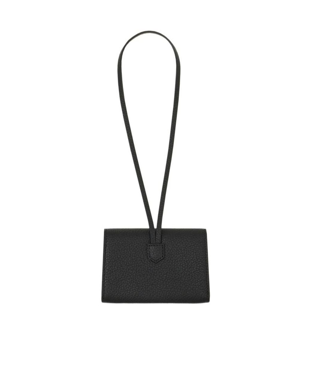 Ferragamo White Ferragamo Charm Card Holder
