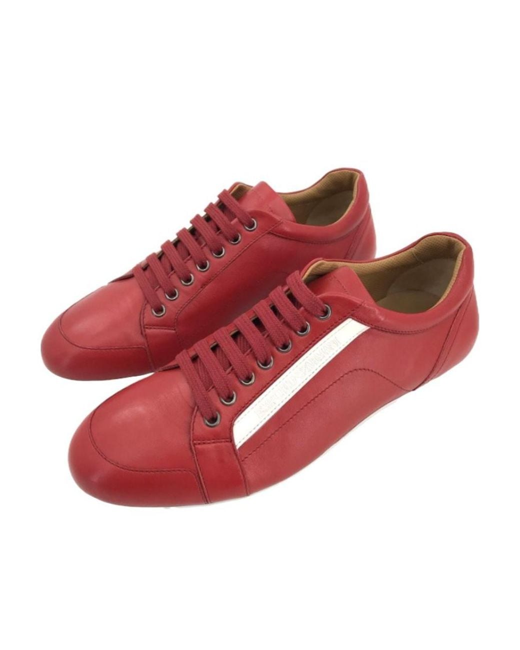 Emporio Armani Red Logo Casual Sneakers for men