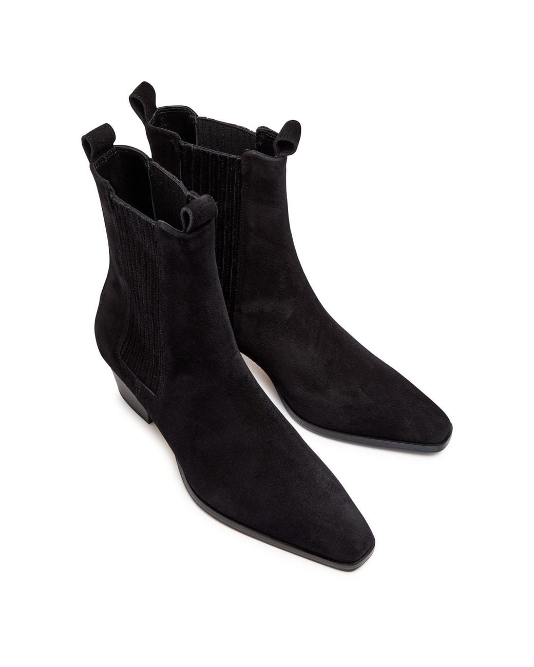 Aeyde Black Suede Ankle Boots