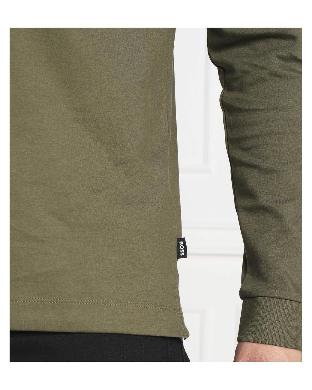 Boss Green Textured Cotton Polo Shirt for men