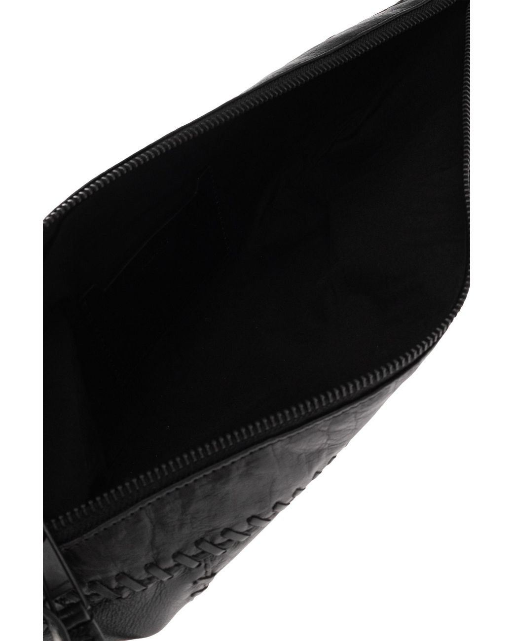 AllSaints Black Esme Whipstitch Shoulder Bag