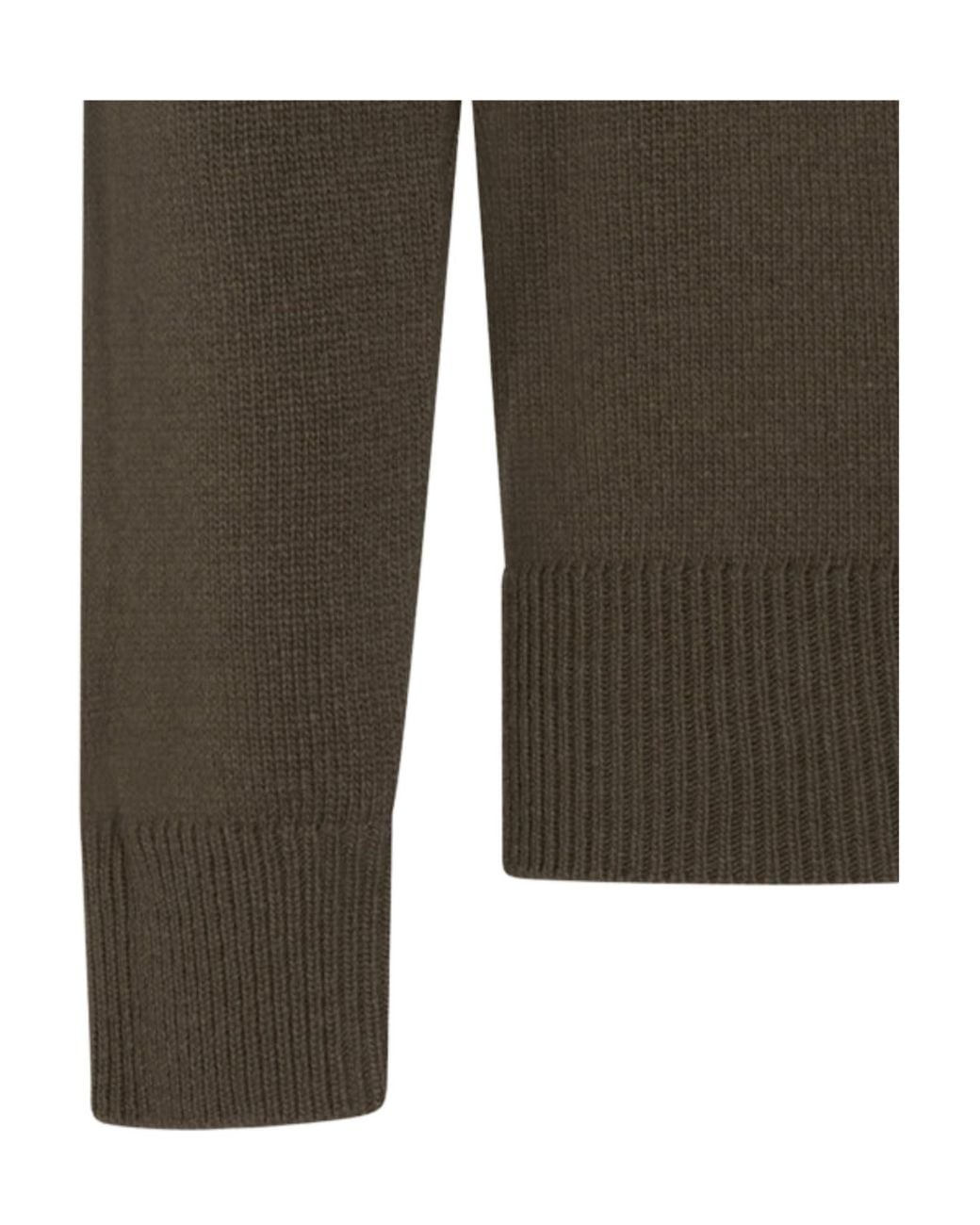 Stone Island Green Logo Patch Knitted Sweater for men