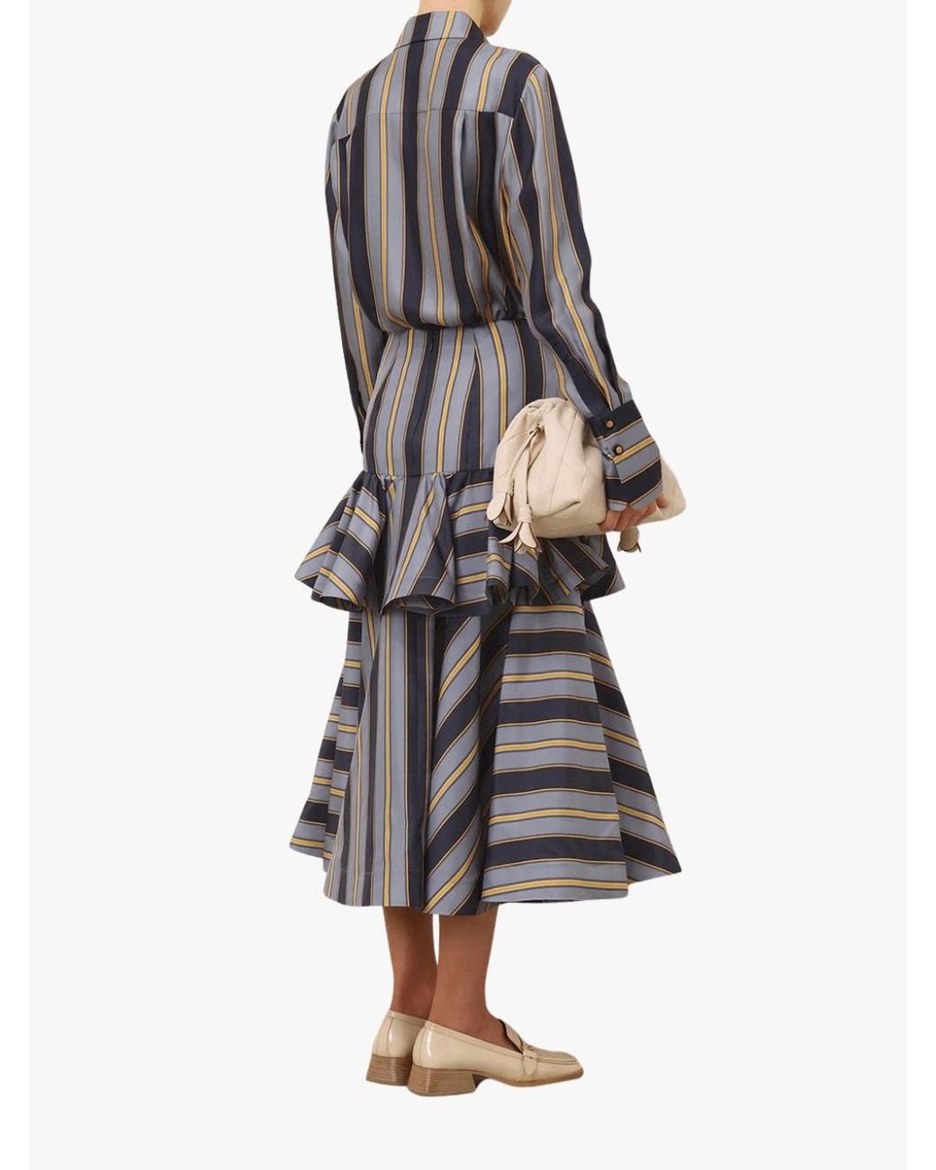 Zimmermann Blue Striped Embroidered-Patch Shirt