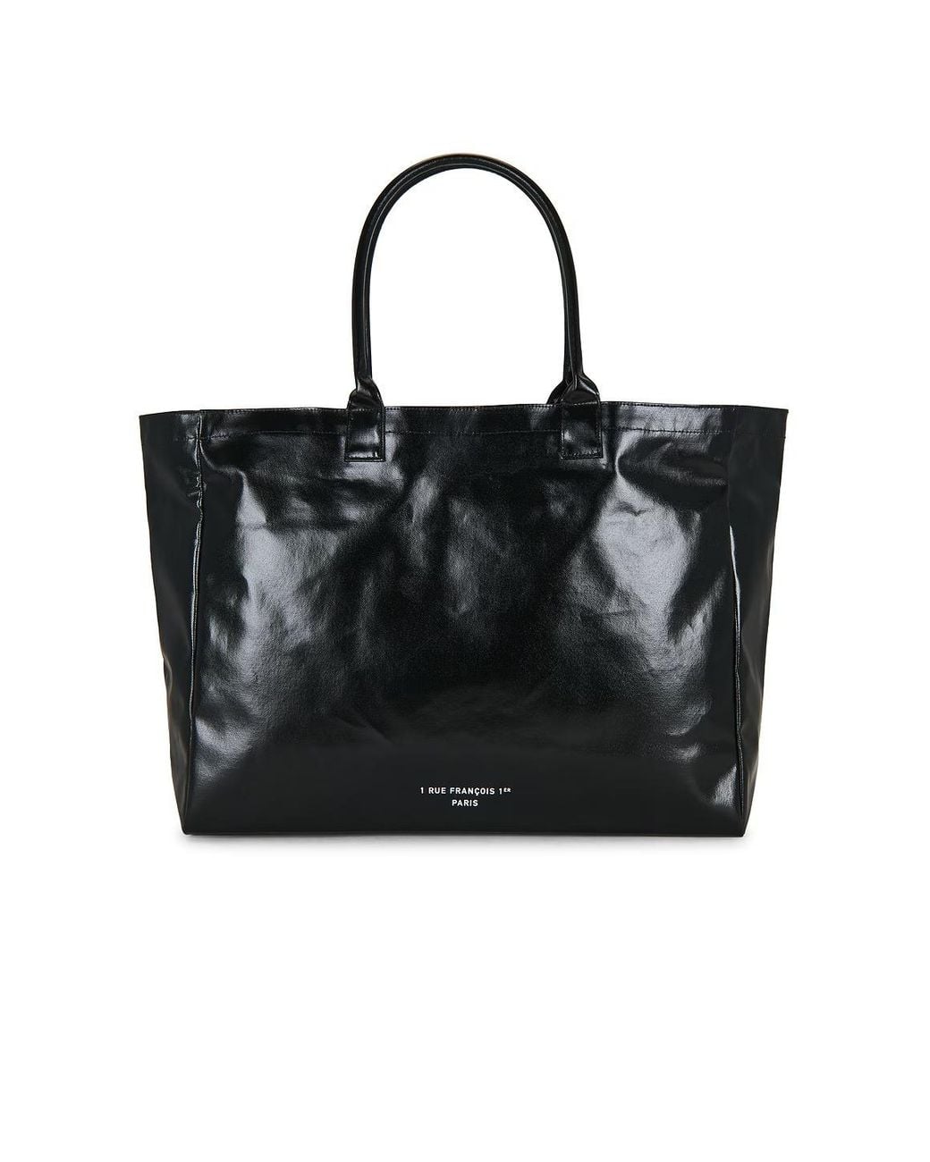 Anine Bing Black Leo Coated Canvas Tote