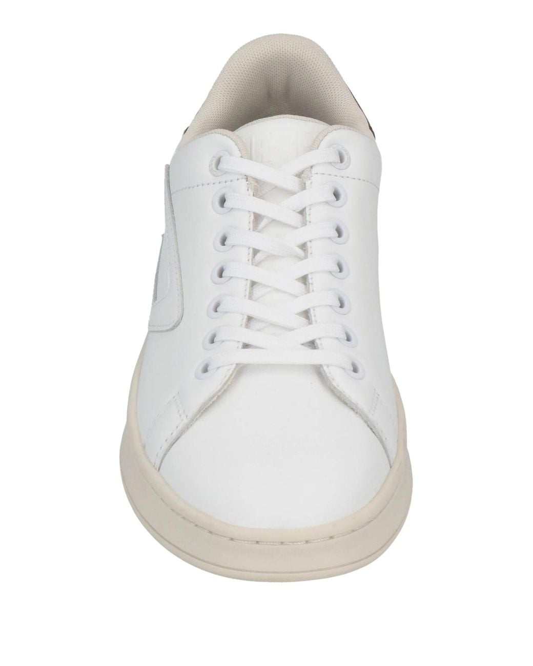 DIESEL White Two-Tone Low-Top Leather Shoes