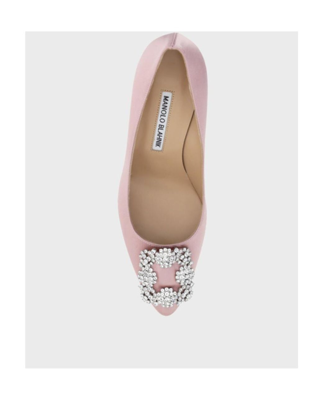 Manolo Blahnik Pink Hangisi 70Mm Crystal-Buckle Pumps