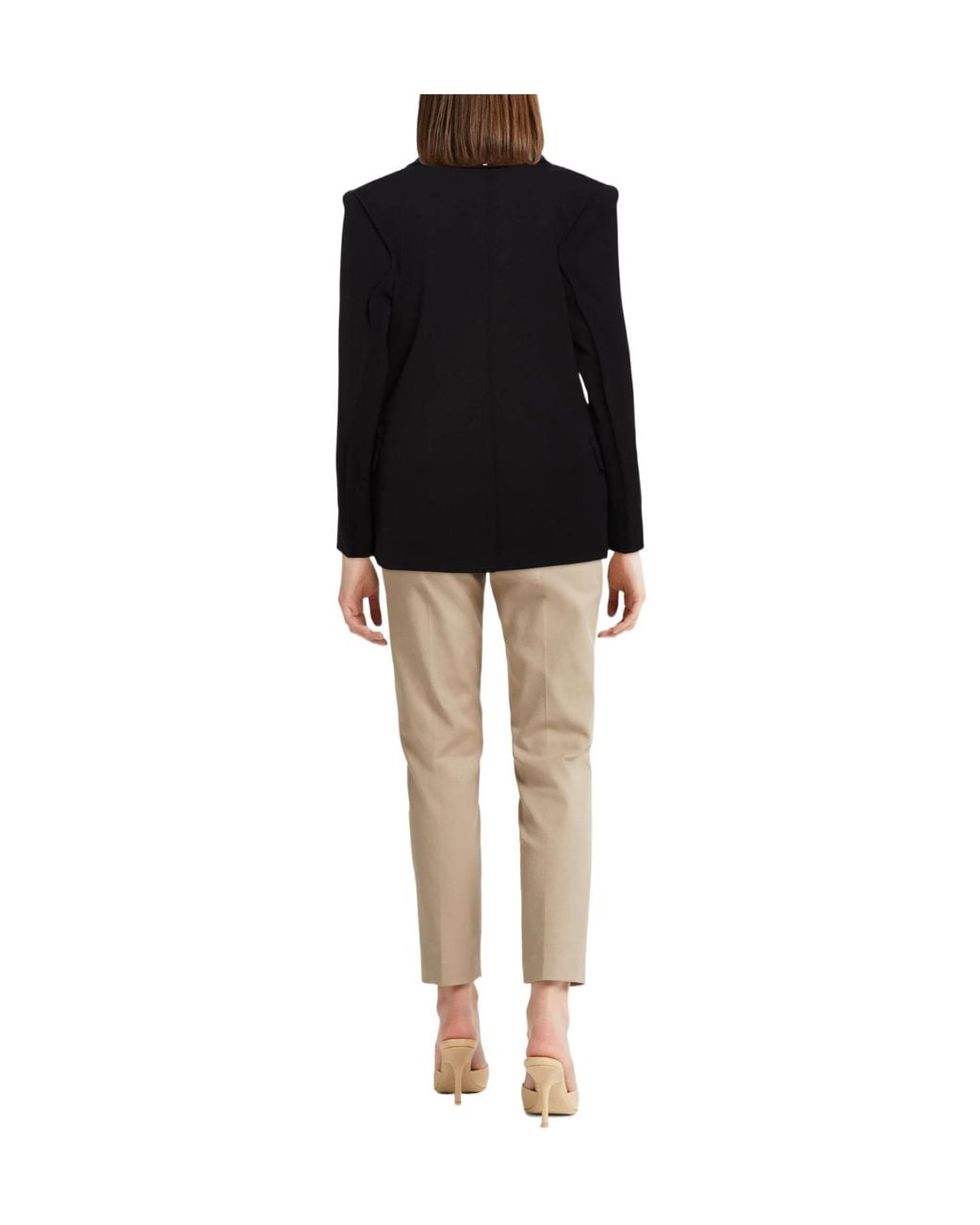 Sportmax Black Blazer Viscose, Polyamide, Elastane