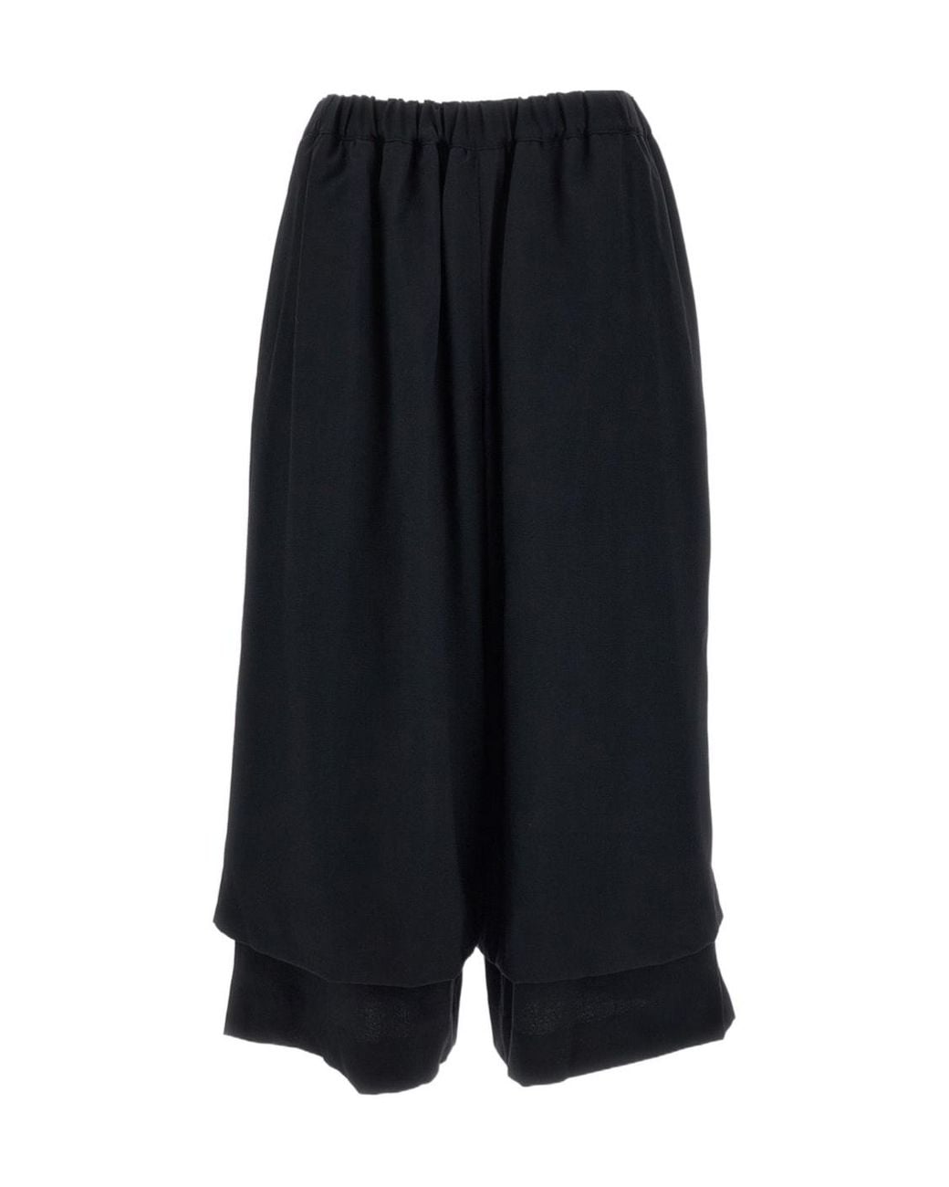 Comme des Garçons Black Layered-Hem Trousers