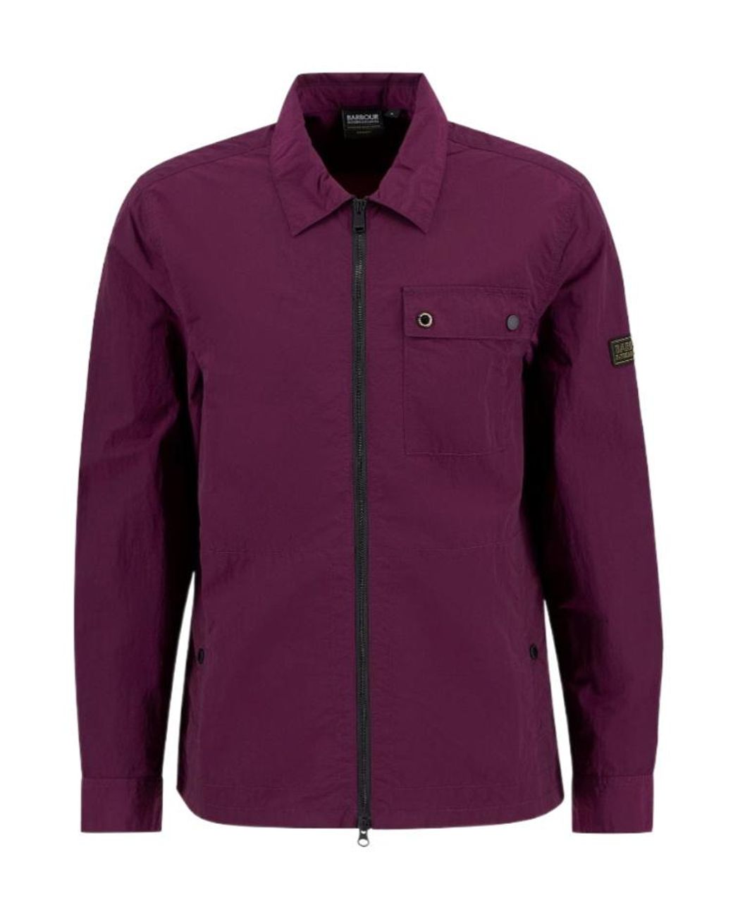 Barbour Purple Shirt Collar Overshirt for men