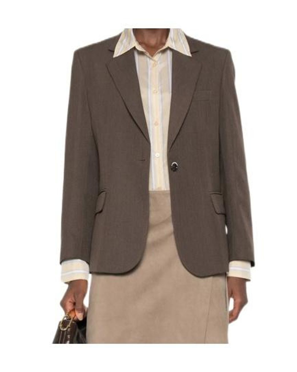 Nine:inthe:morning Brown Single-Breasted Notched-Lapels Blazer