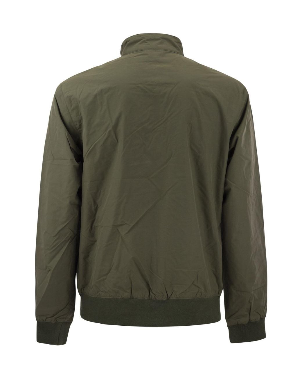 Barbour Green Zip-Up Bomber Jacket for men