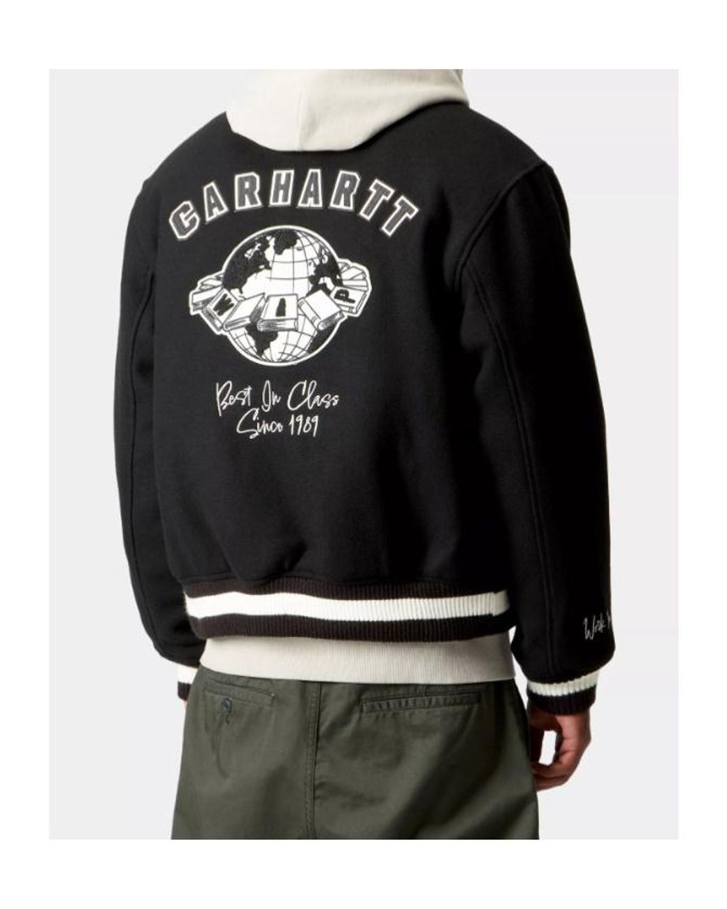 Carhartt Black Carhartt Varsity Felt Jacket for men