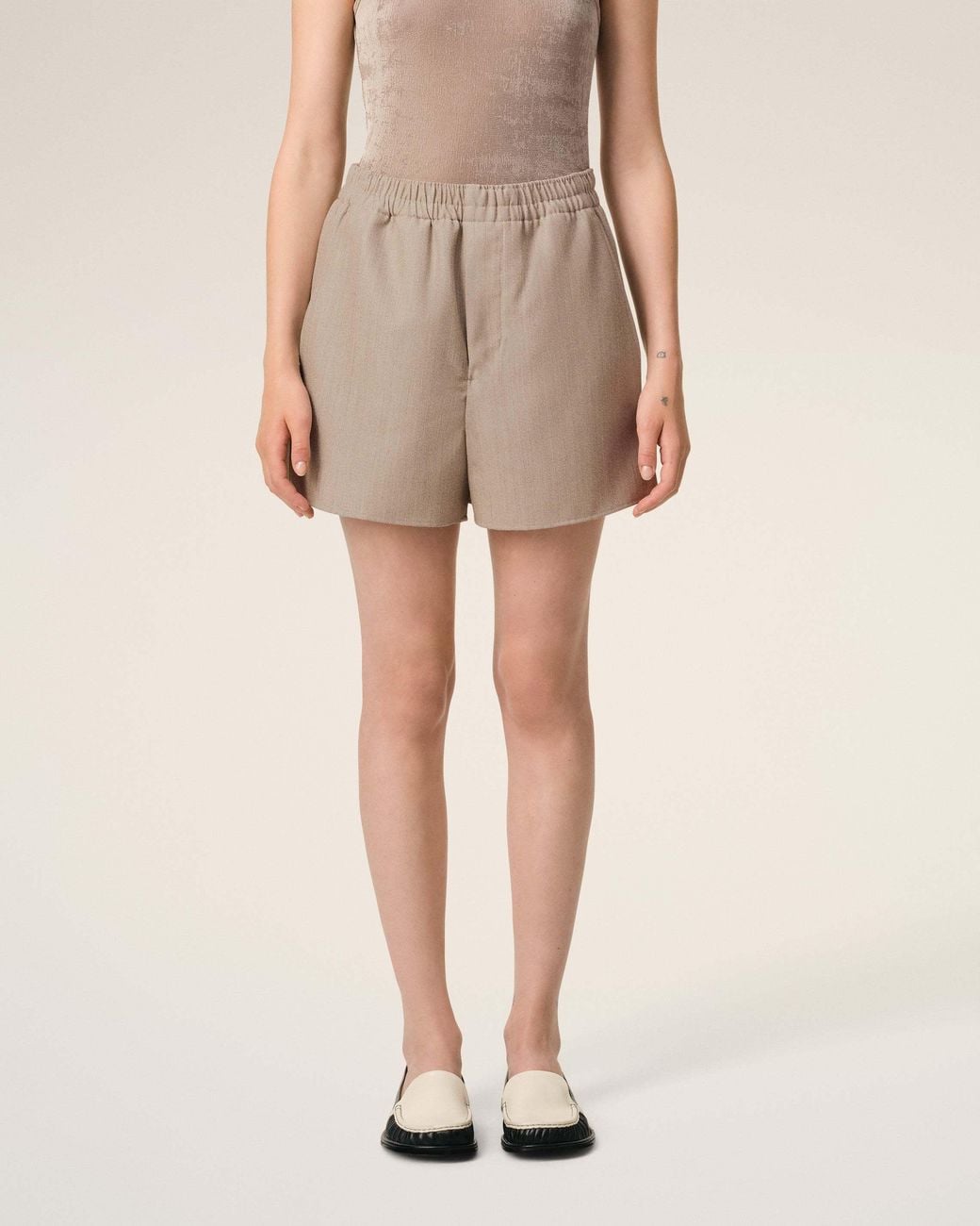 AMI Natural Ami Elastic Waist Shorts for men