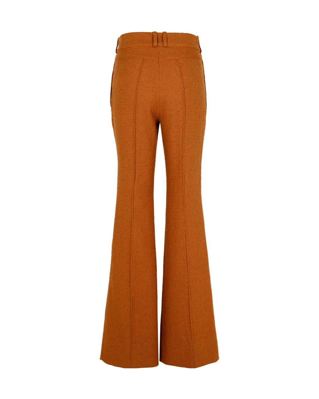 Patou Brown Crease Detailed Flared Pants