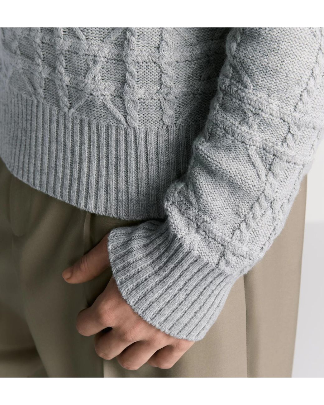 Dior Gray Homme Icons Cannage Jumper for men