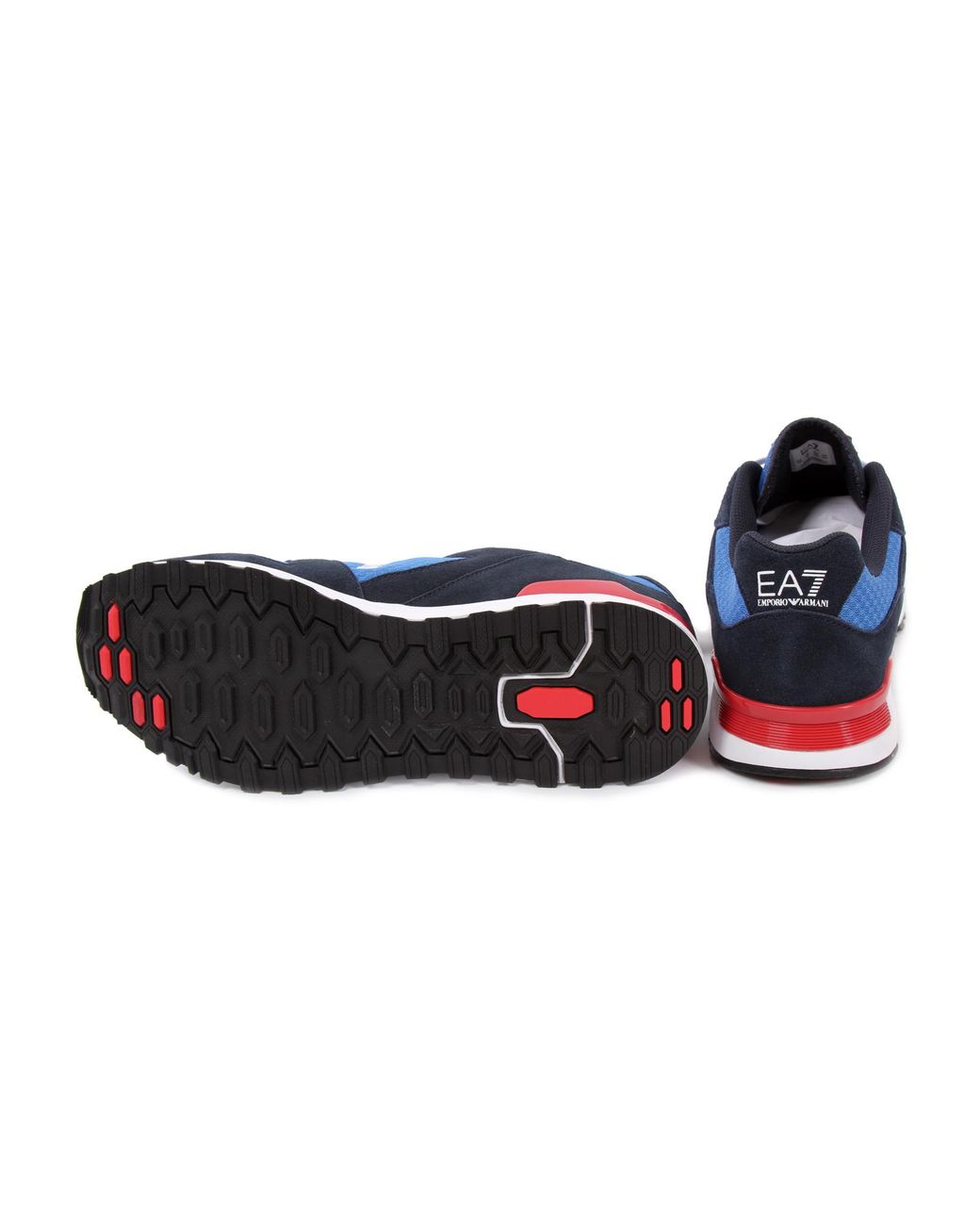 EA7 Blue Logo Lace Up Casual Sports Shoes for men