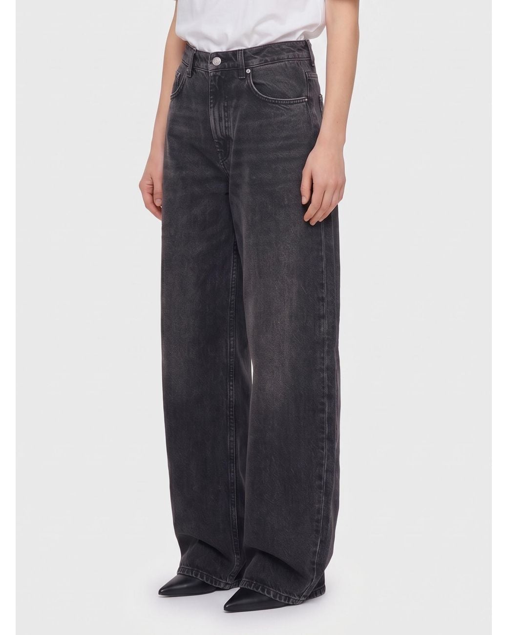 Frankie Shop Blue Jeans With Belt Loops