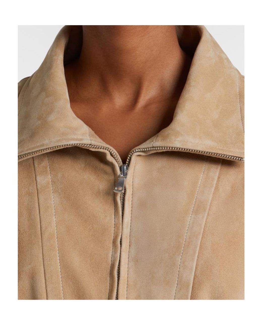 Nour Hammour Natural Passage Suede Jacket