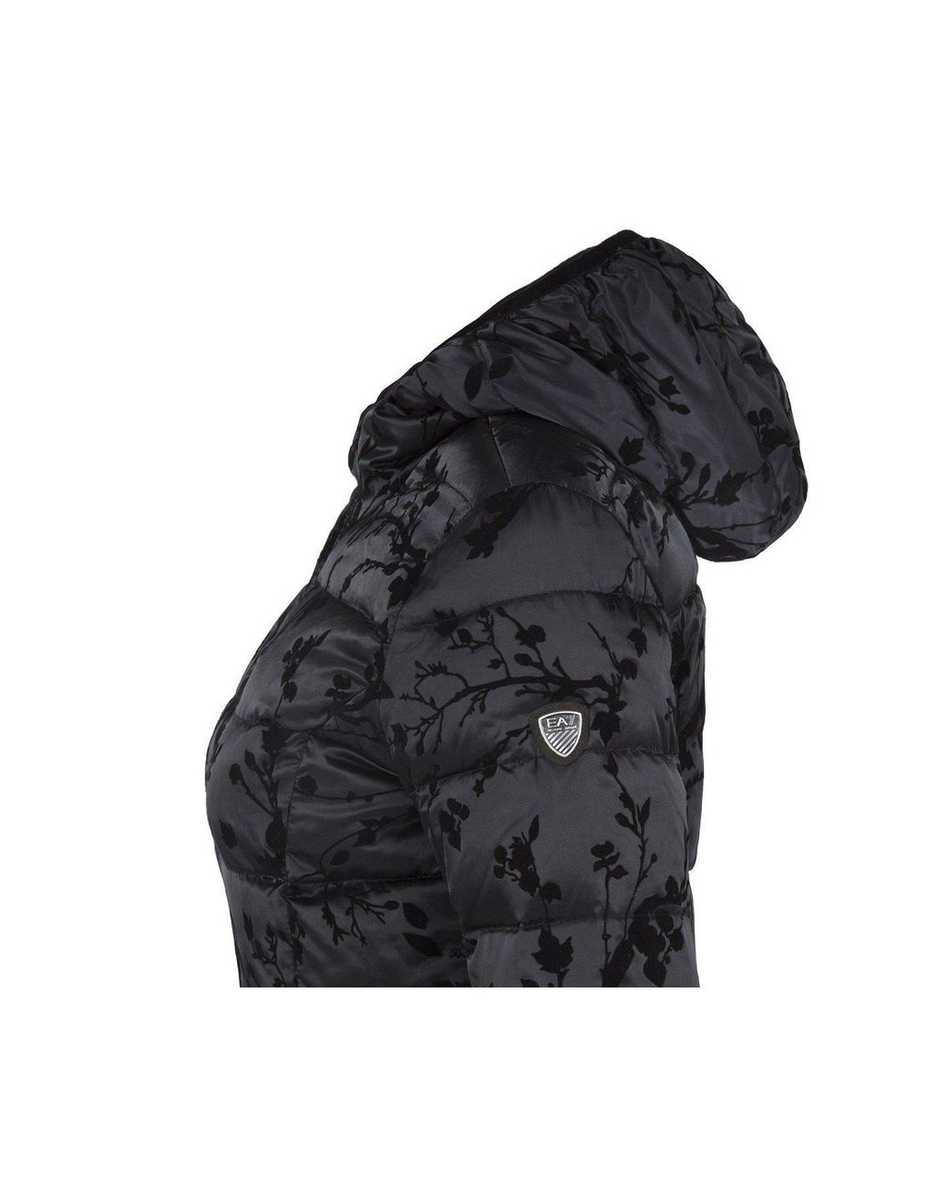 EA7 Black Logo Patch Down Jacket