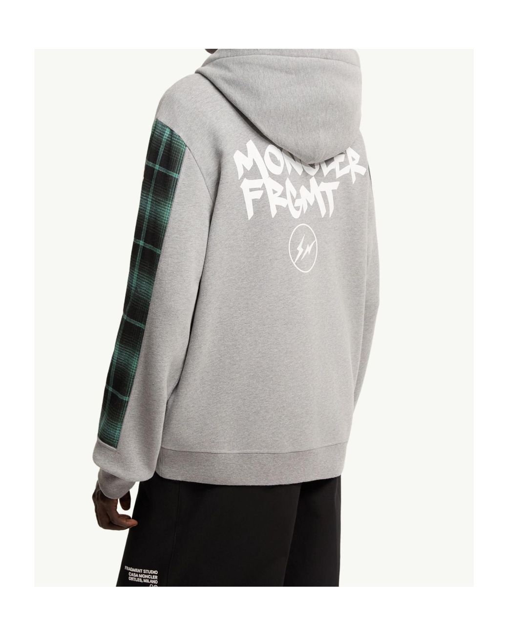 Moncler Gray X Fragment Zip-Up Hoodie for men