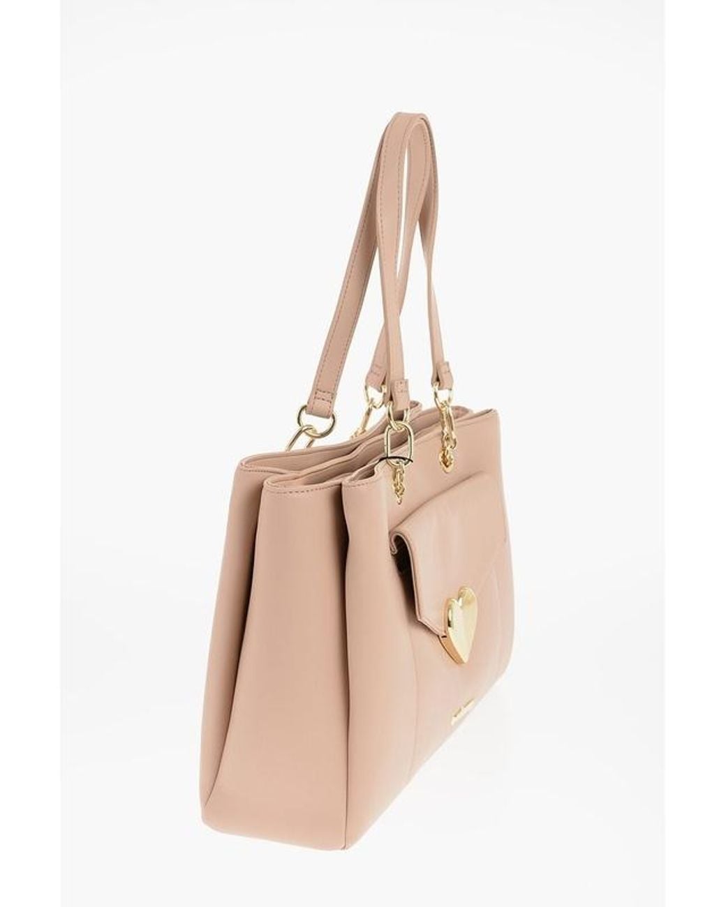 Moschino Natural Double-Handled Handbag