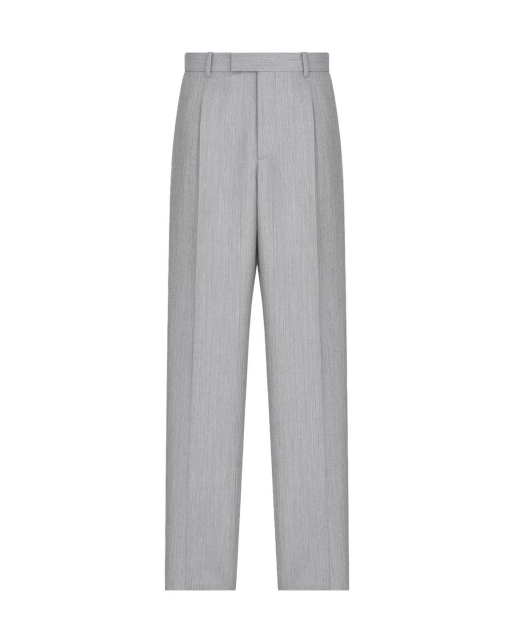 Dior Gray Homme Regular Fit Straight-Leg Trousers for men