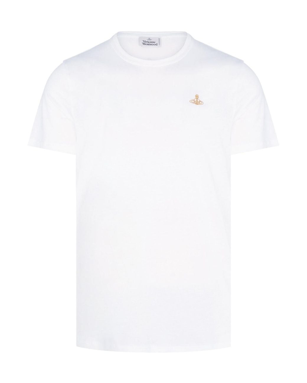 Vivienne Westwood White Embroidered Crewneck T-Shirt for men