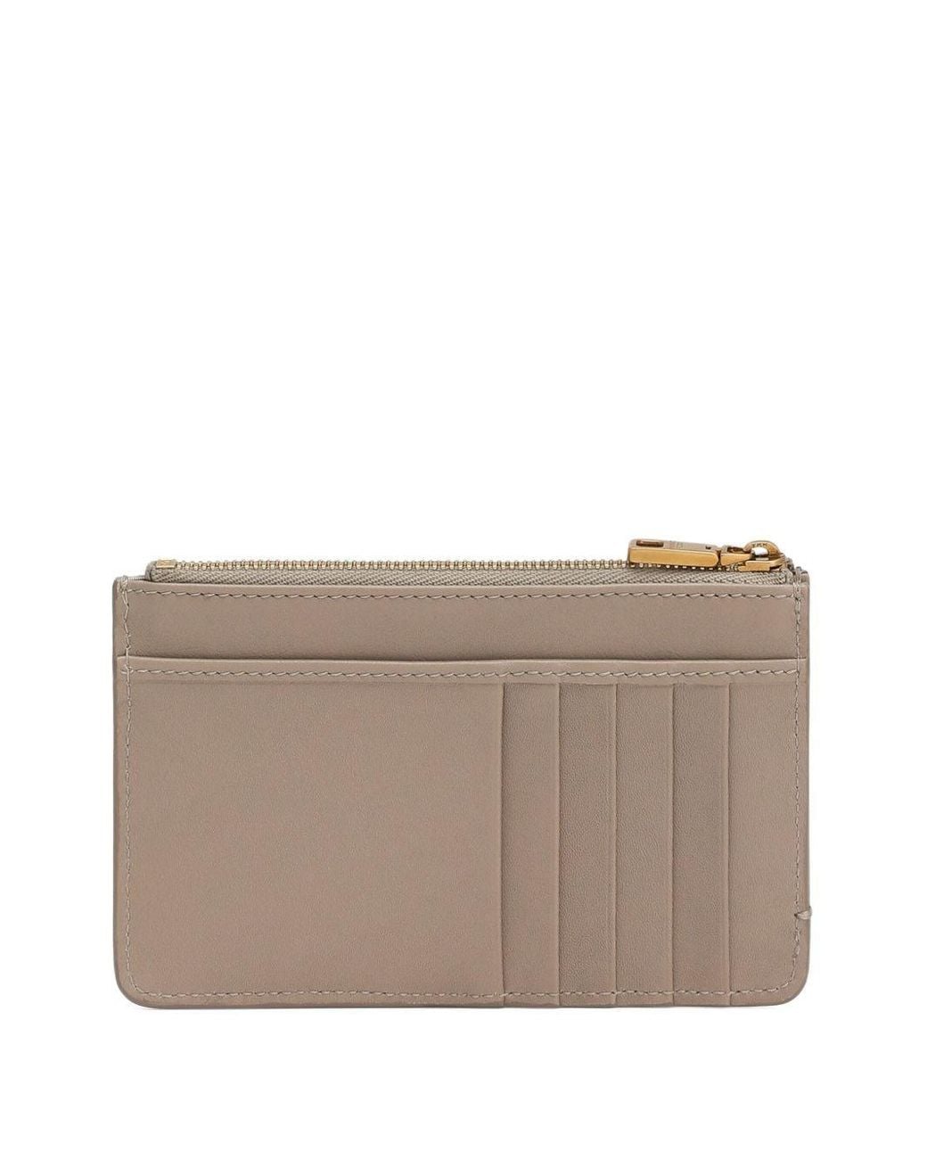 Dolce & Gabbana Gray Leather Card Holder