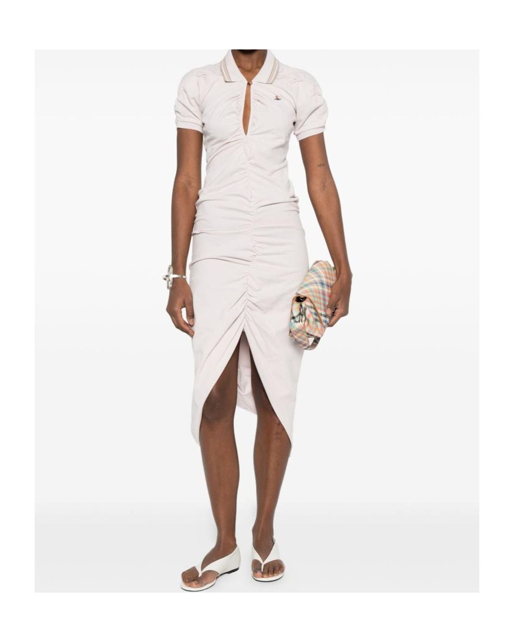 Vivienne Westwood White Pulling Midi Dress