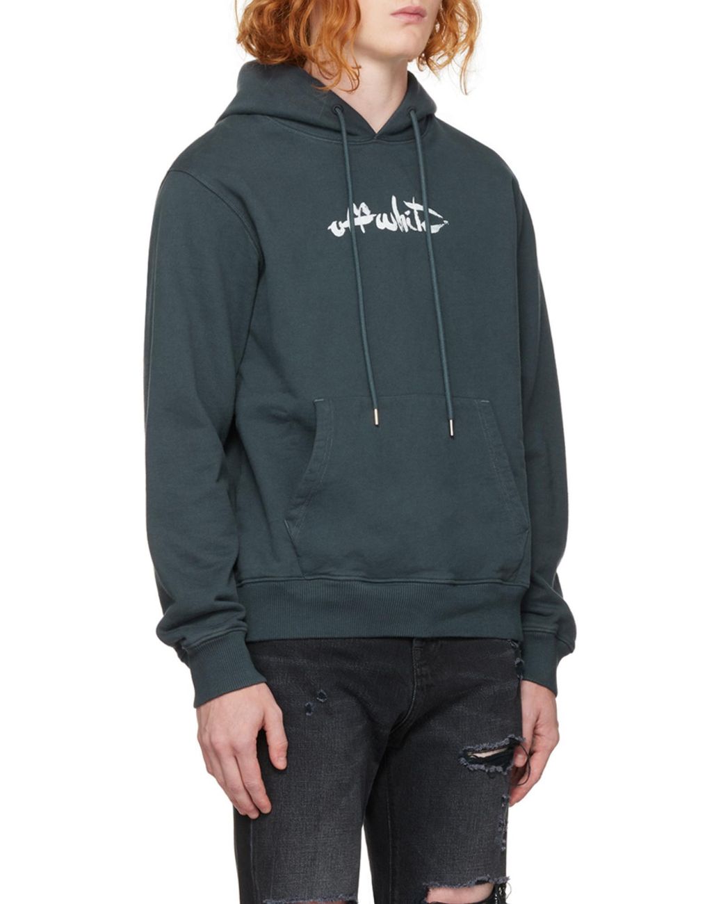 Off-White c/o Virgil Abloh Blue Arrows-Print Hoodie for men