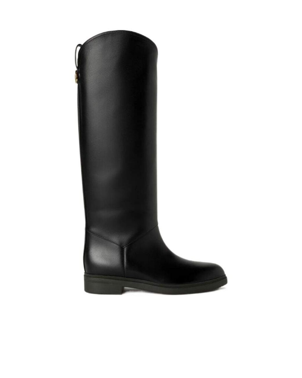 Loro Piana Black Kilda Round-Roe Boots