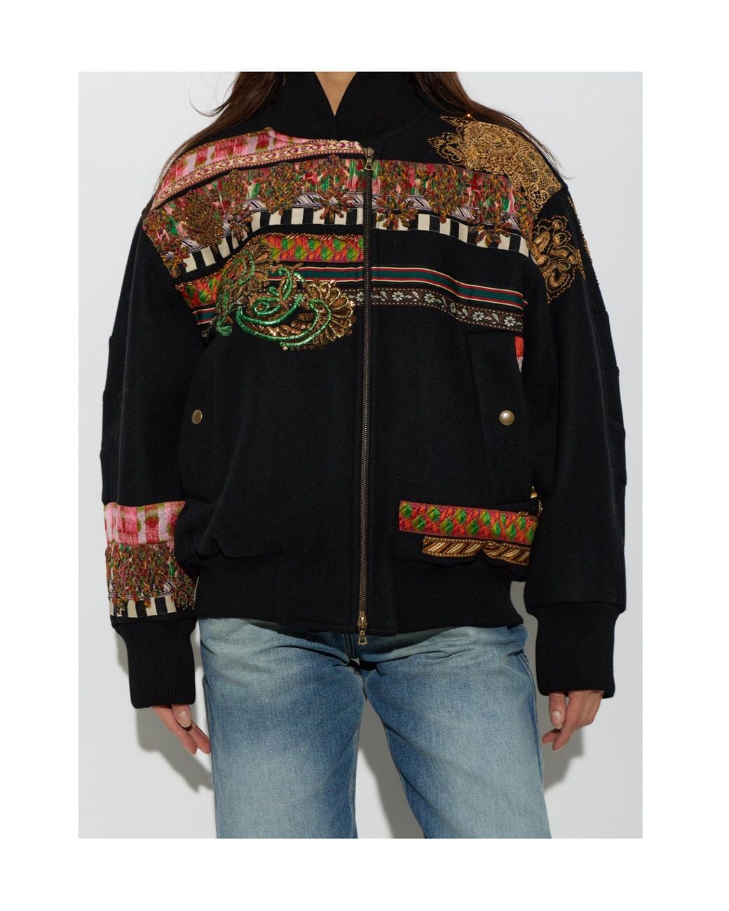 Dries Van Noten Black Long-Sleeve Casual Jacket