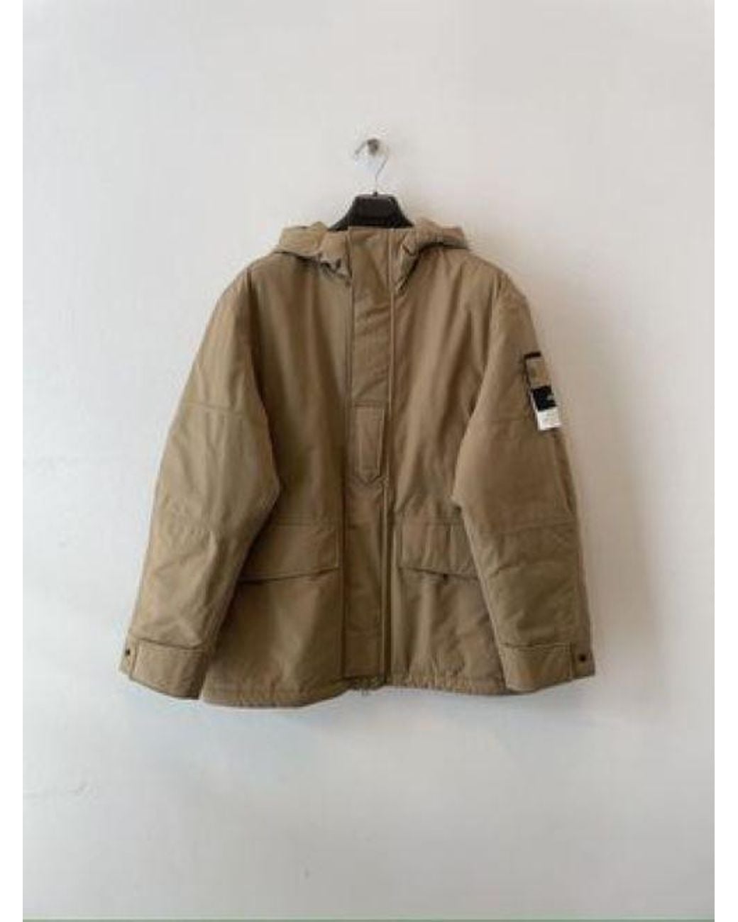 Stone Island Brown Garment-Dyed Cotton Hooded Jacket for men