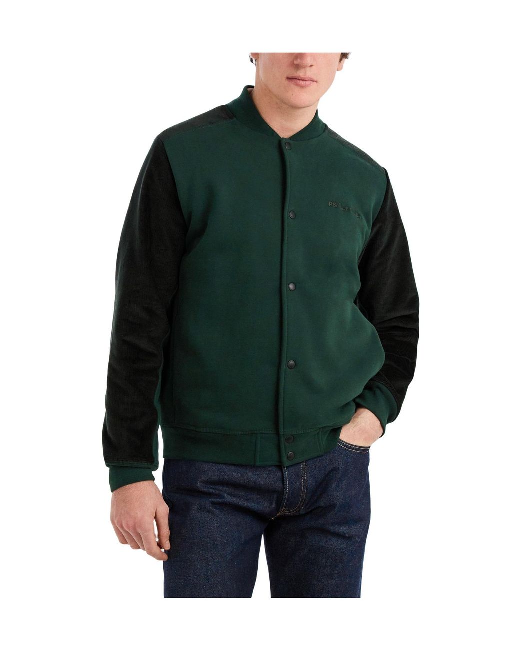 Paul Smith Green Dark Colourblock Bomber Jacket for men