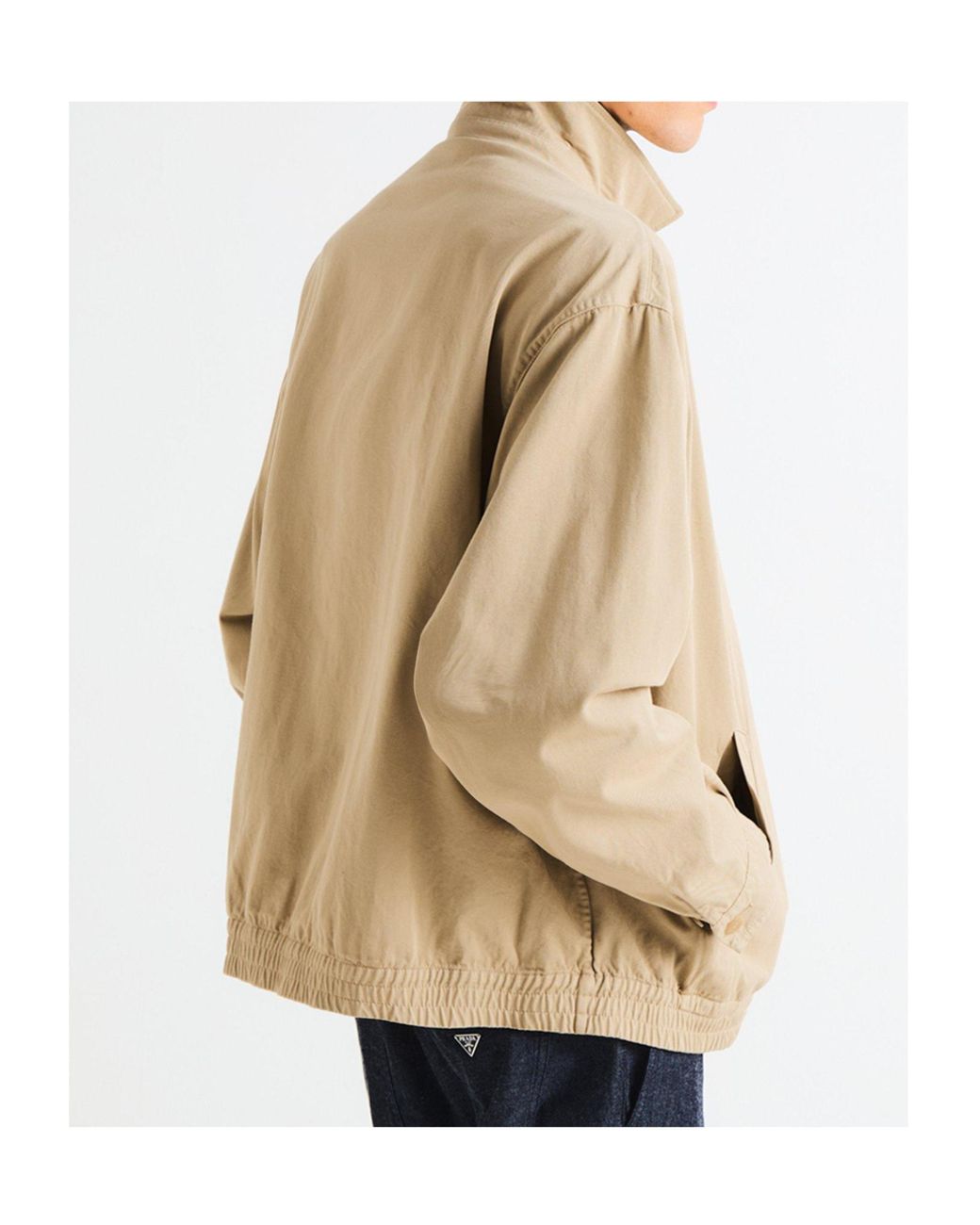 Prada Natural Zip-Up Bomber Jacket for men