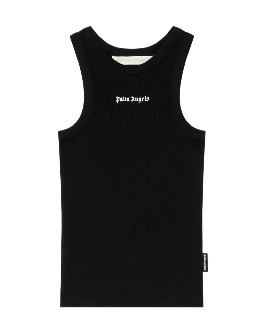 Palm Angels Black Sleeveless Tops