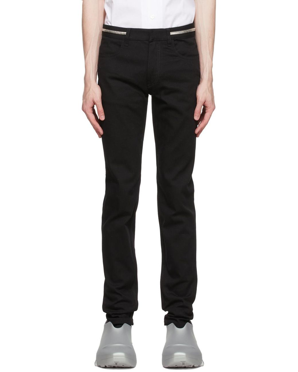 Givenchy Black 4G Embellished Skinny Jeans for men