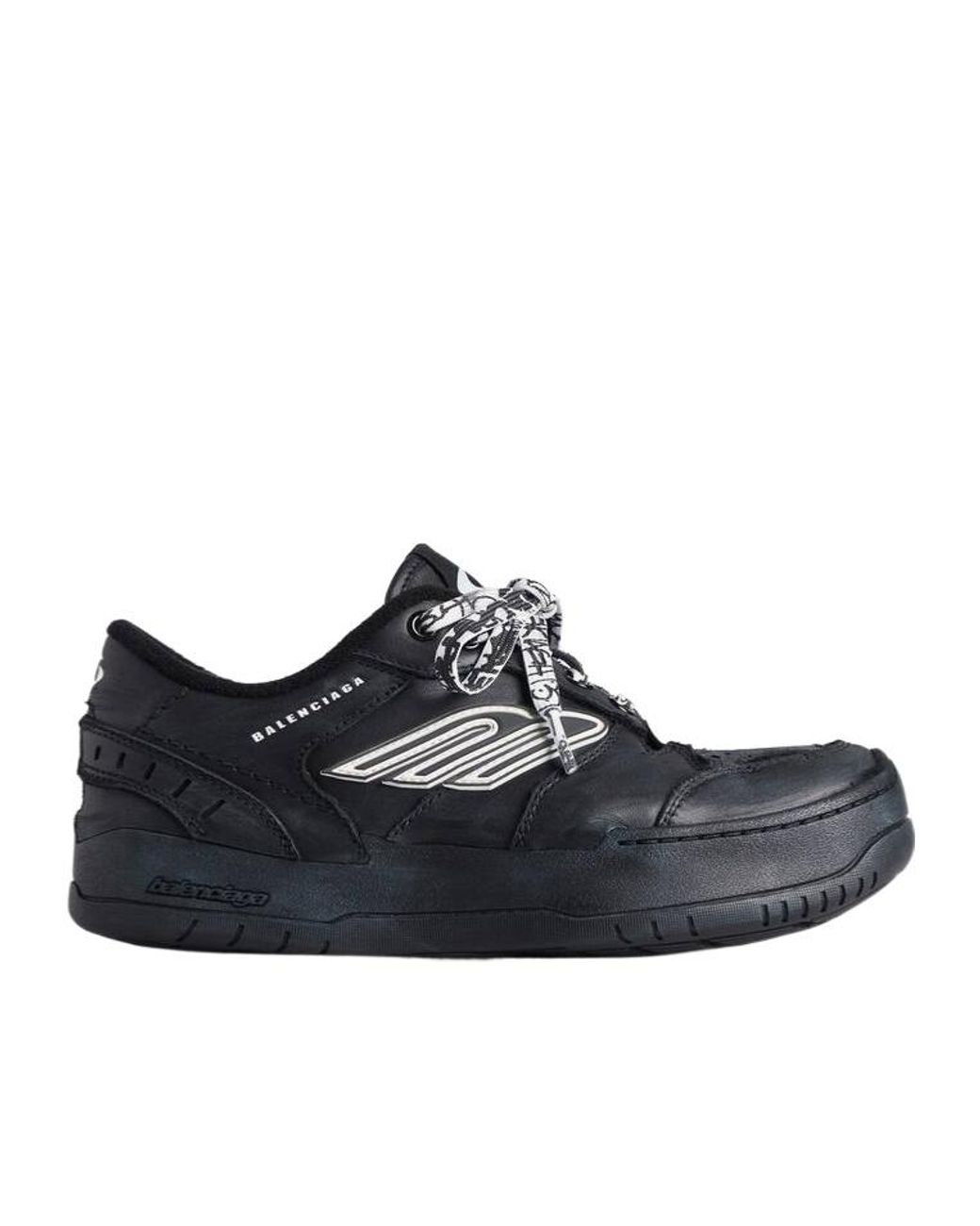 Balenciaga Black Hamptons Platform Sneaker