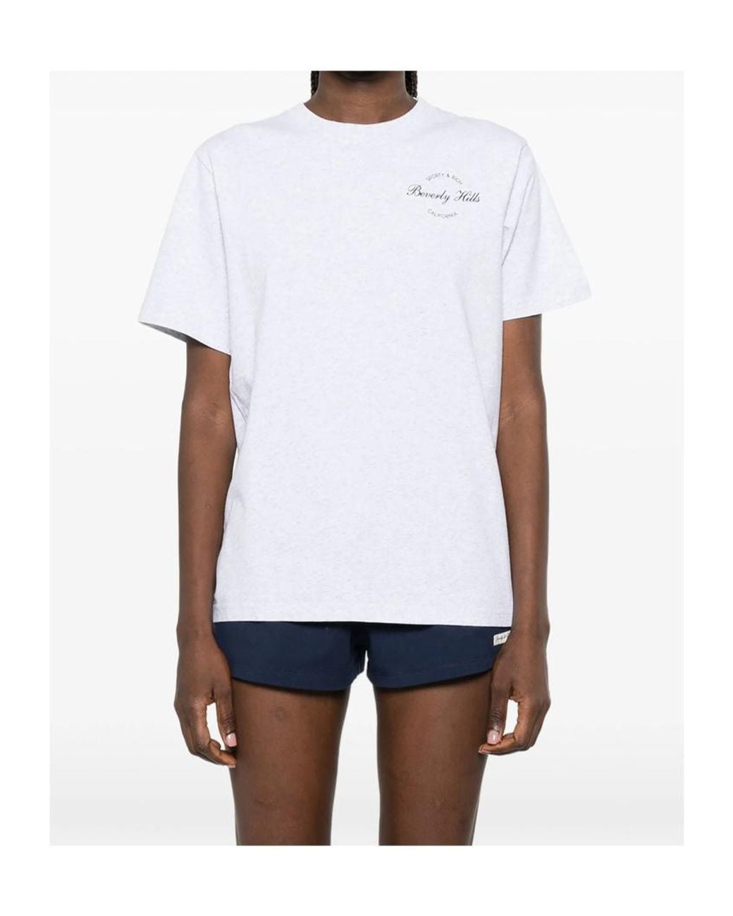 Sporty & Rich White Short-Sleeved T-Shirt