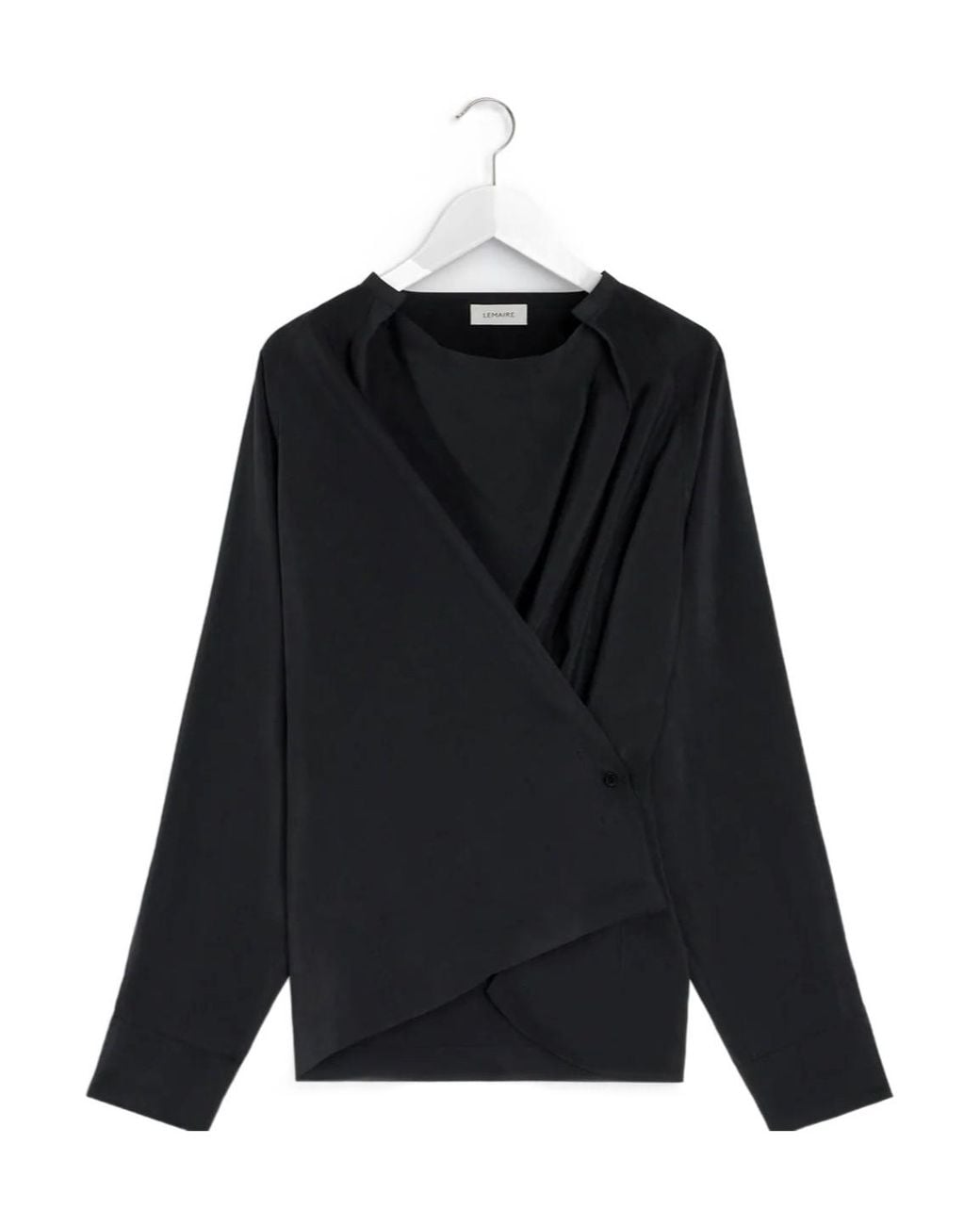 Lemaire Black Long-Sleeved Twisted Top