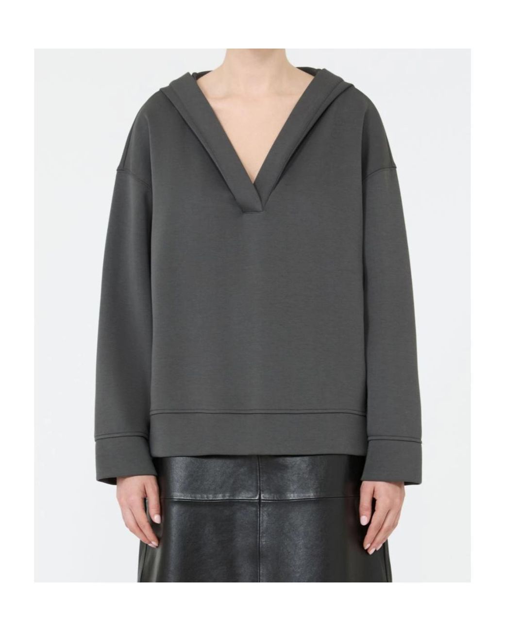 Max Mara Gray Buona Relaxed Hoodie