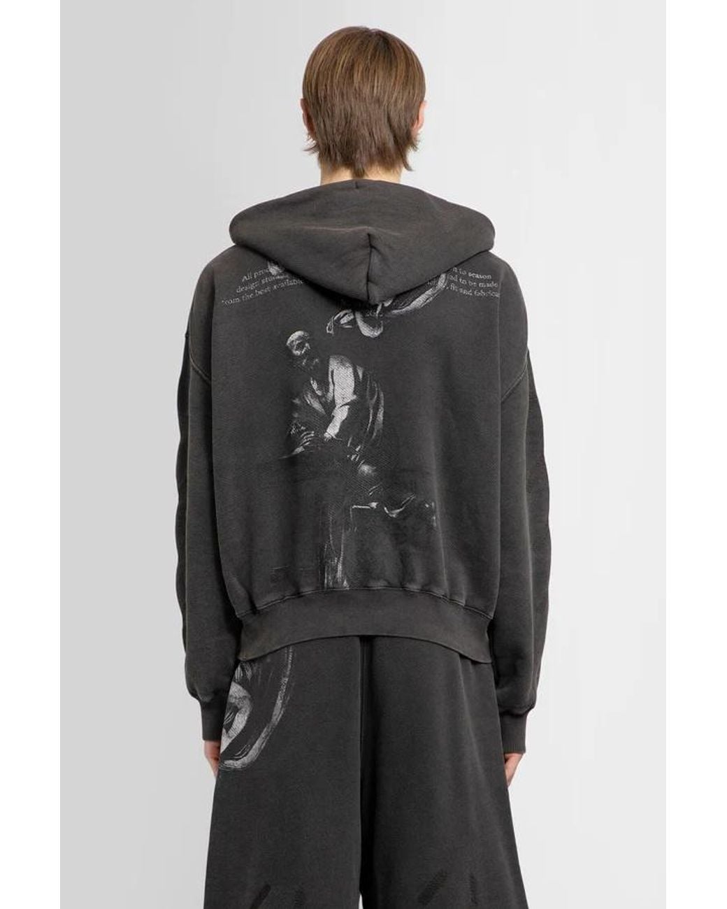 Off-White c/o Virgil Abloh Black Matthew Drawstring Hoodie for men