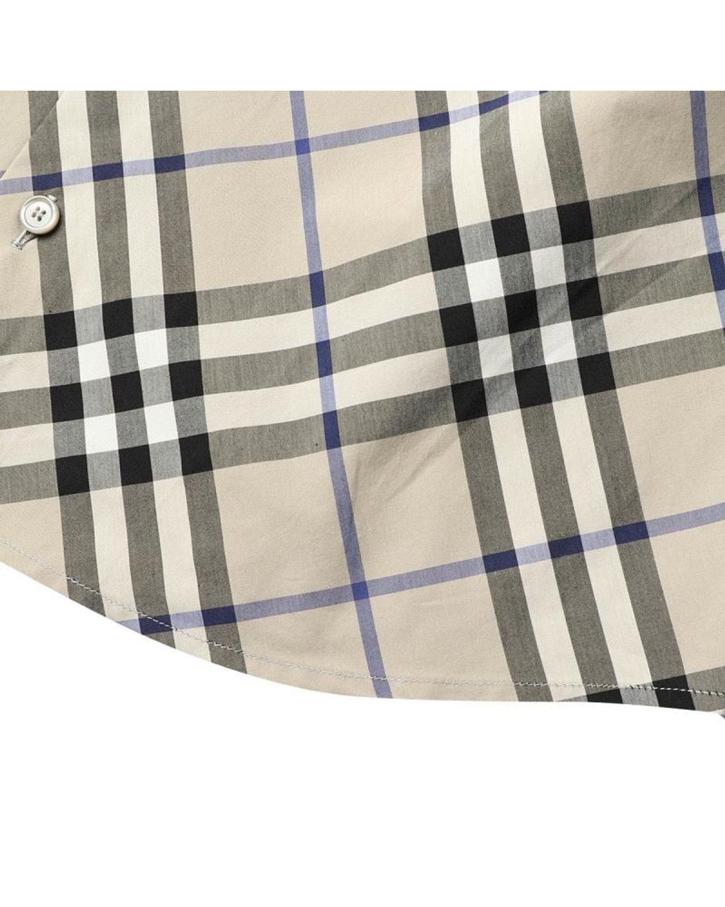 Burberry Gray Checked Long Sleeved Shirt