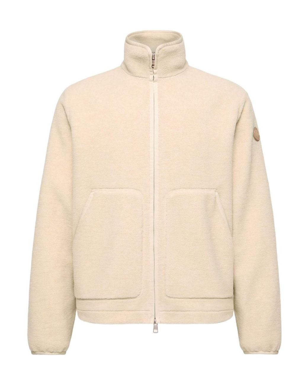 Moncler Natural Zip-Up Sweatshirt for men