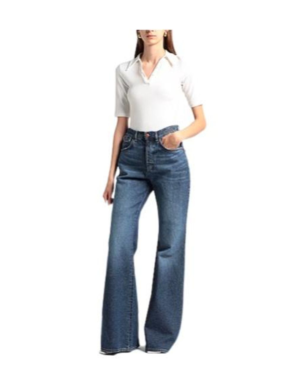 Chloé Blue High-Waisted Wide-Leg Jeans