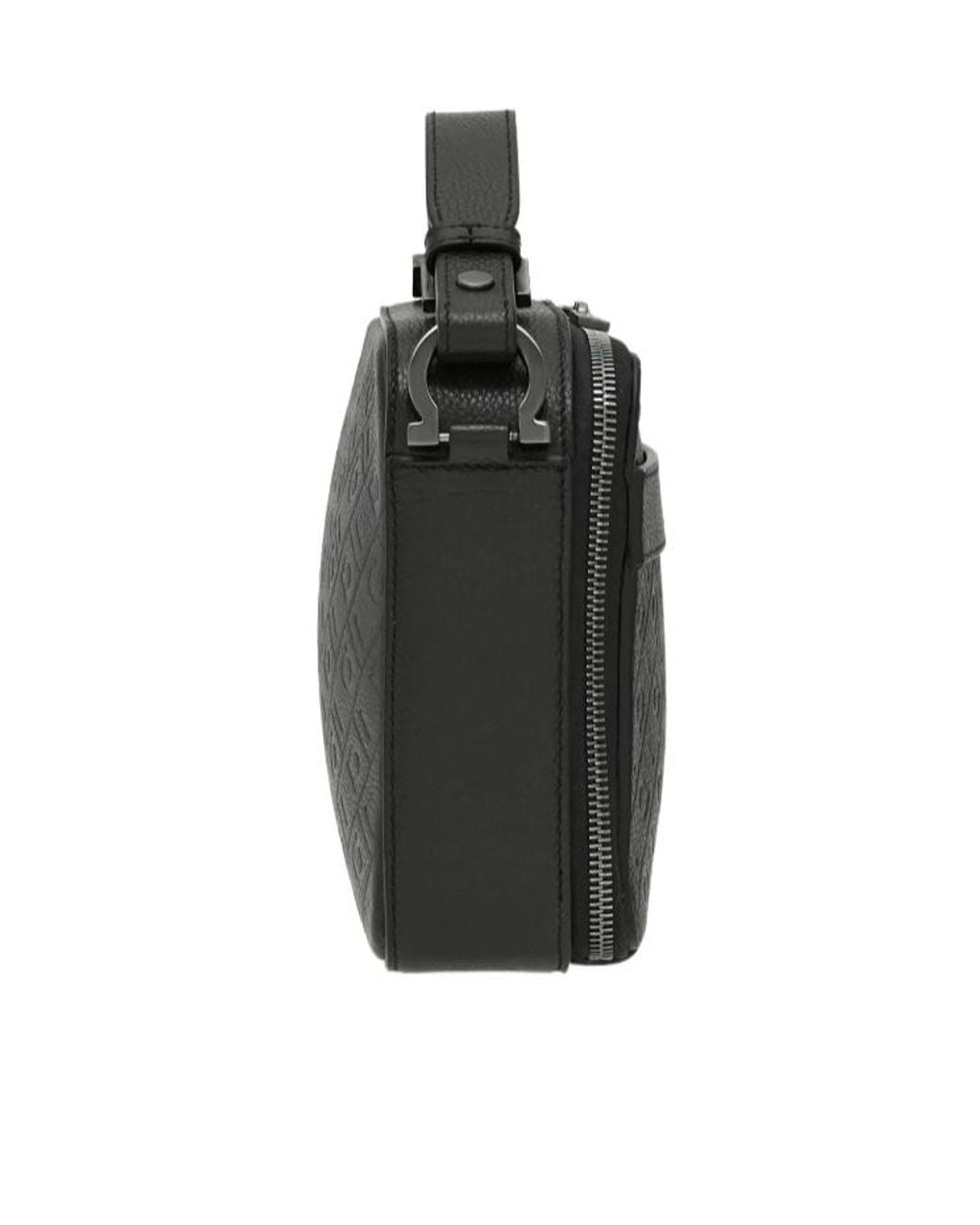 Ferragamo Black Ferragamo Monogram Shoulder Bag for men