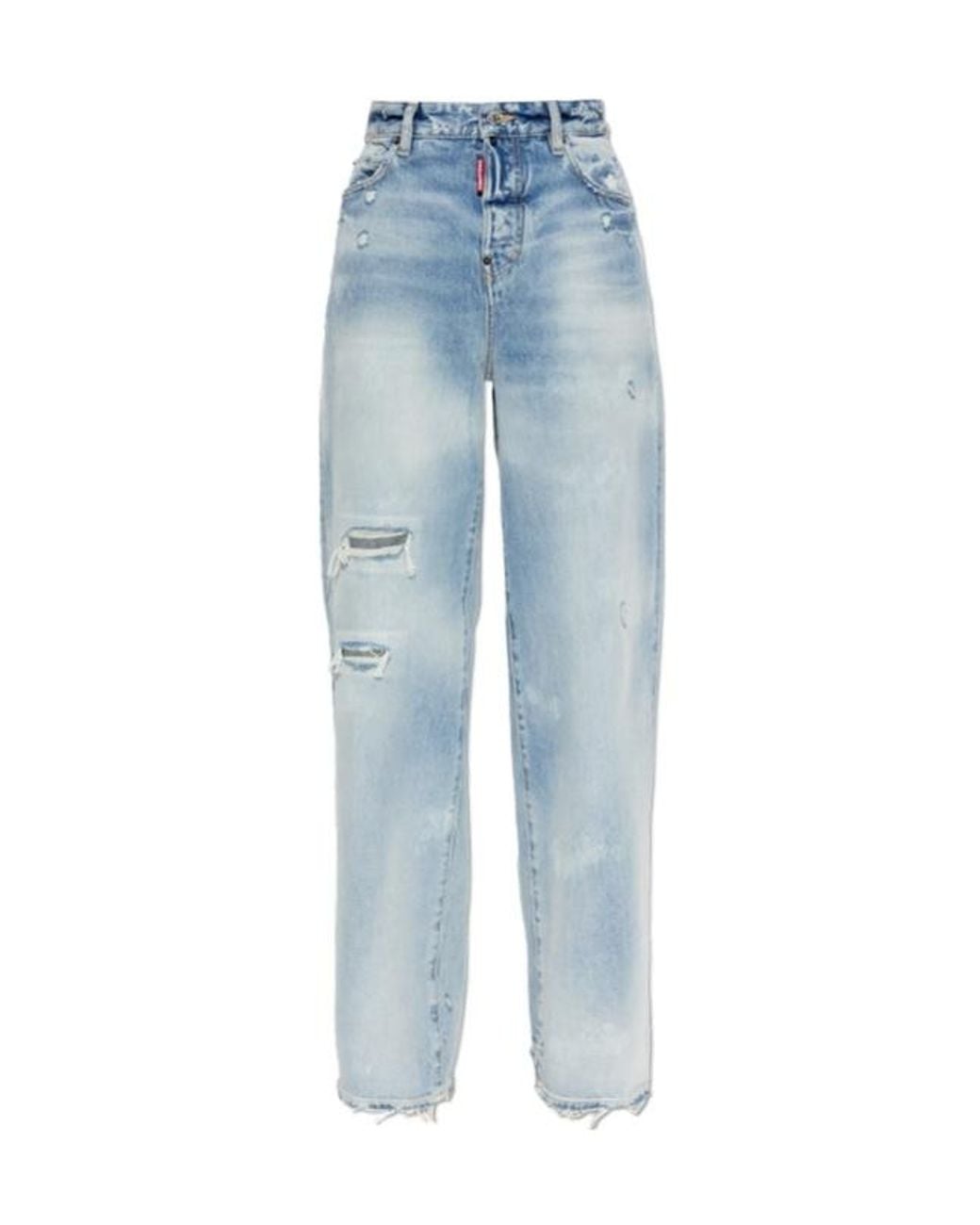 DSquared² Blue Distressed Baggy Jeans
