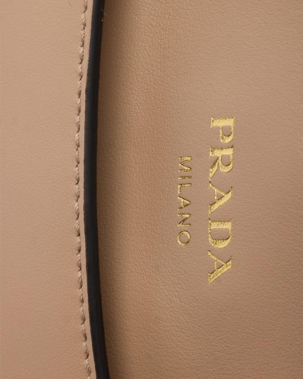 Prada Natural Carry Mini Leather Handbag